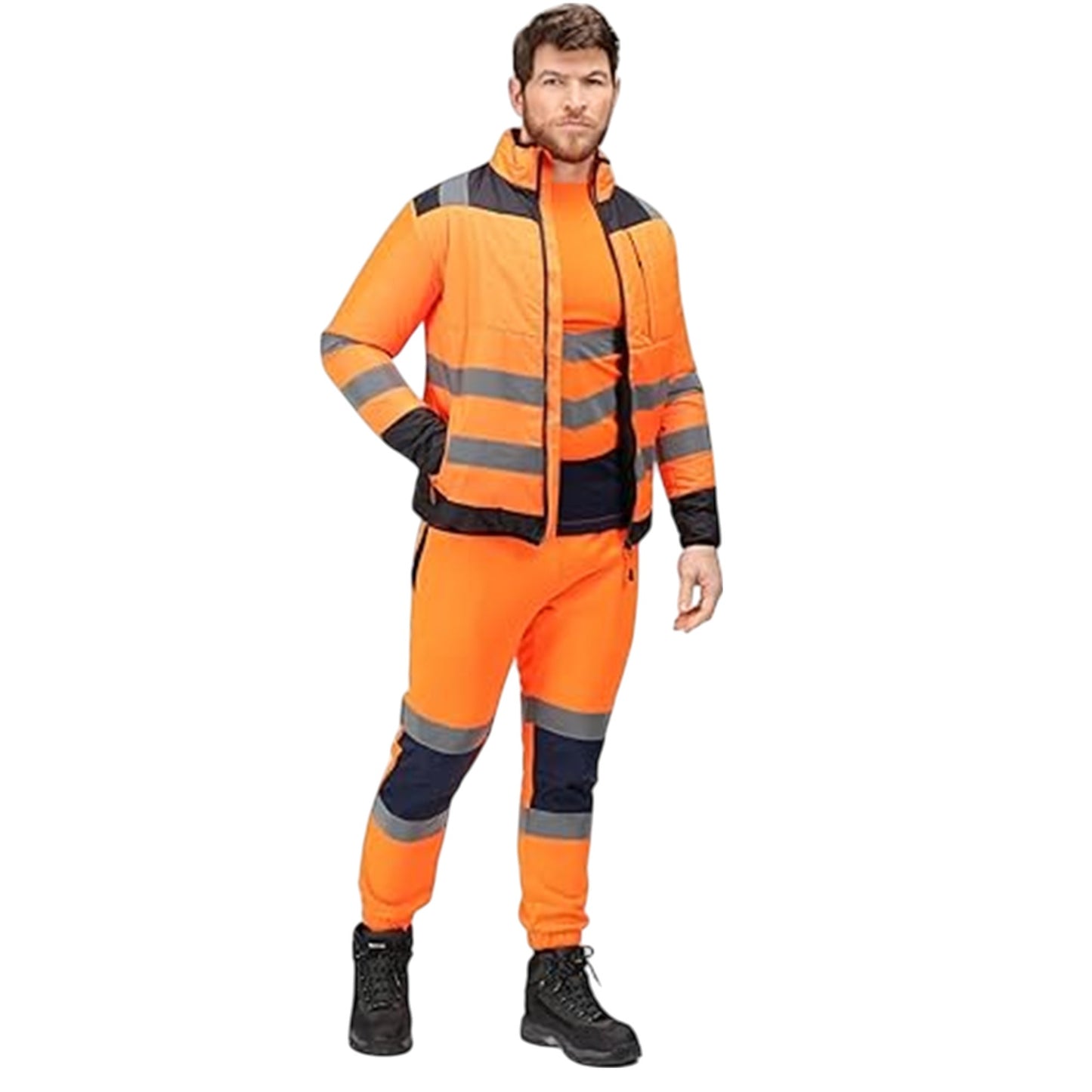 Men's Hi Vis Two-Tone Thermal Jacket - TRA483