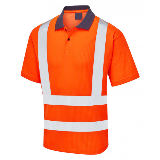 Mens Hi Vis Short Sleeve Reflective Polo Shirt