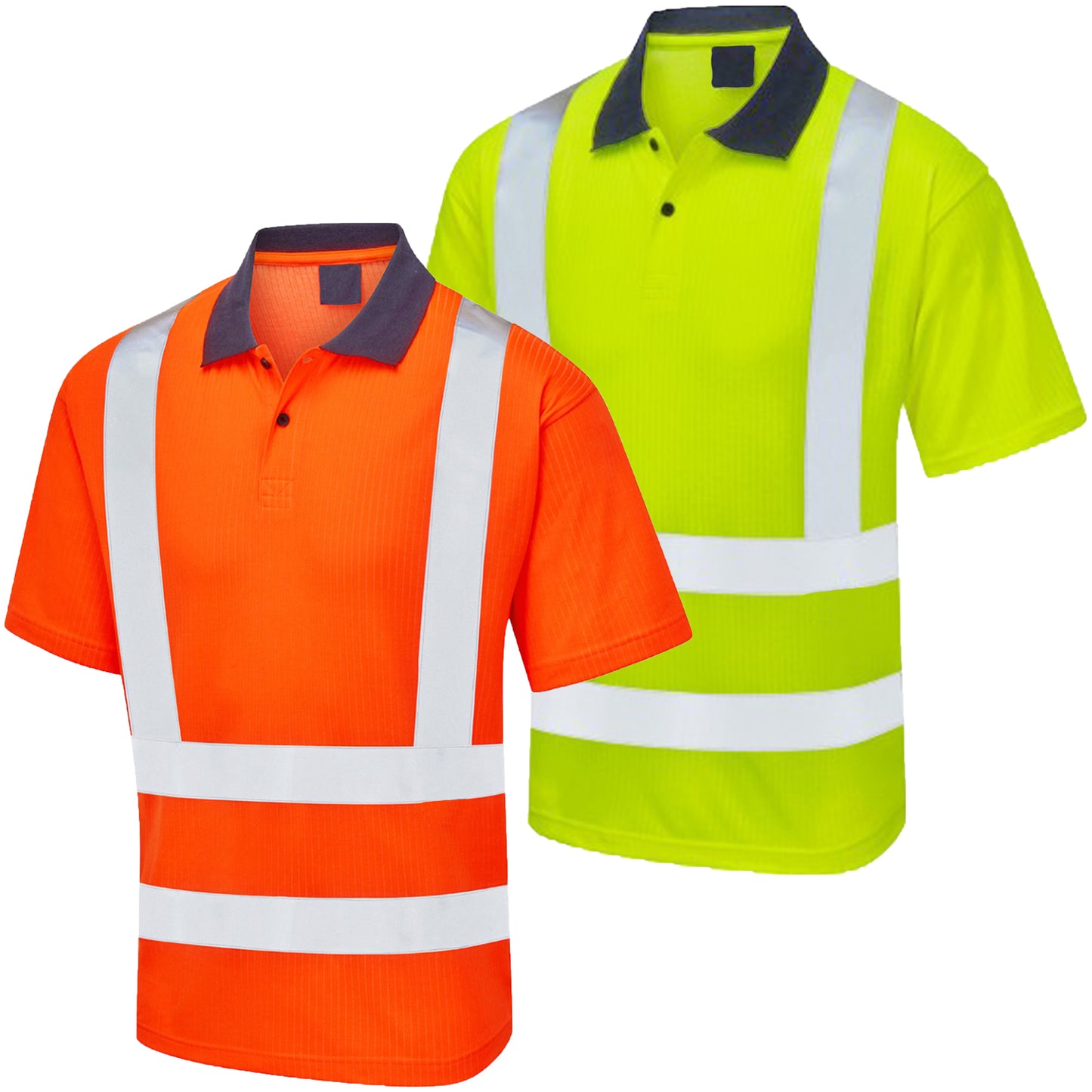 Mens Hi Vis Short Sleeve Reflective Polo Shirt