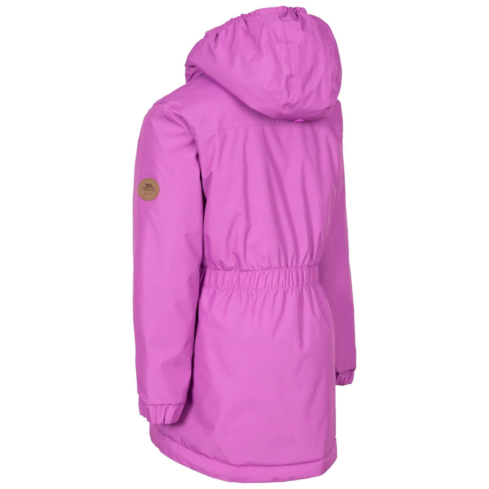 Girls Trespass Bertha Check Lined Padded School Coat | Kids Jacket