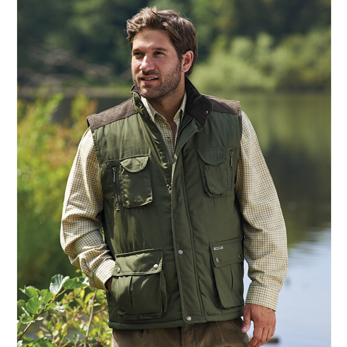 Mens Champion Country Estate Exmoor Multipocket Bodywarmer Water-Resistant Gilet