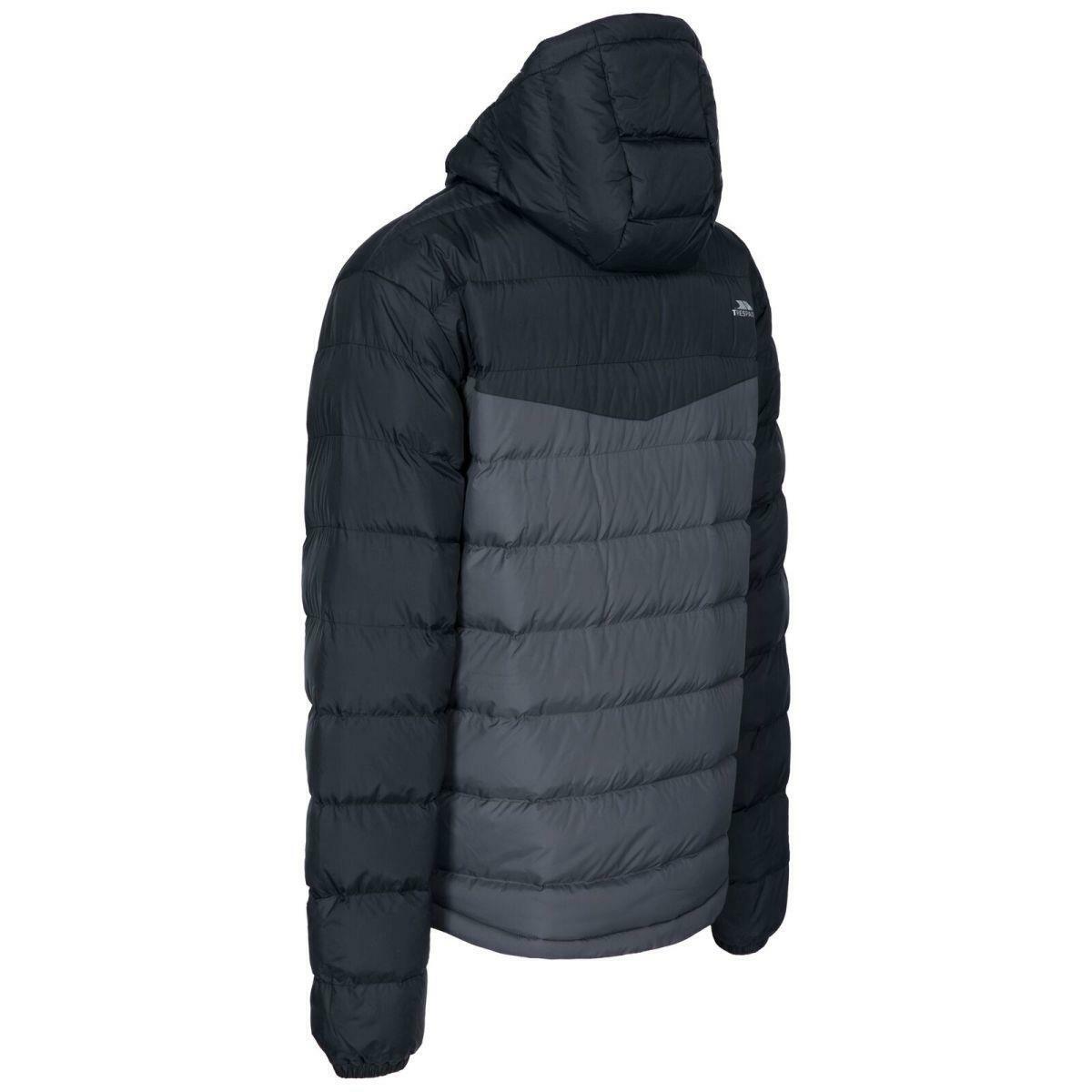 Mens Trespass Oskar Warm Hooded Water Resistant Padded Jacket Quilted Coat