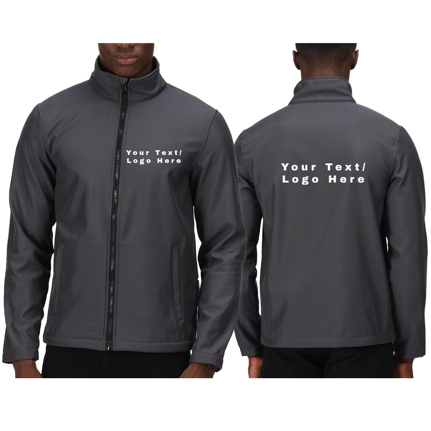 Personalised Mens Professional Windbreaker Softshell Jacket | Add your Text Logo