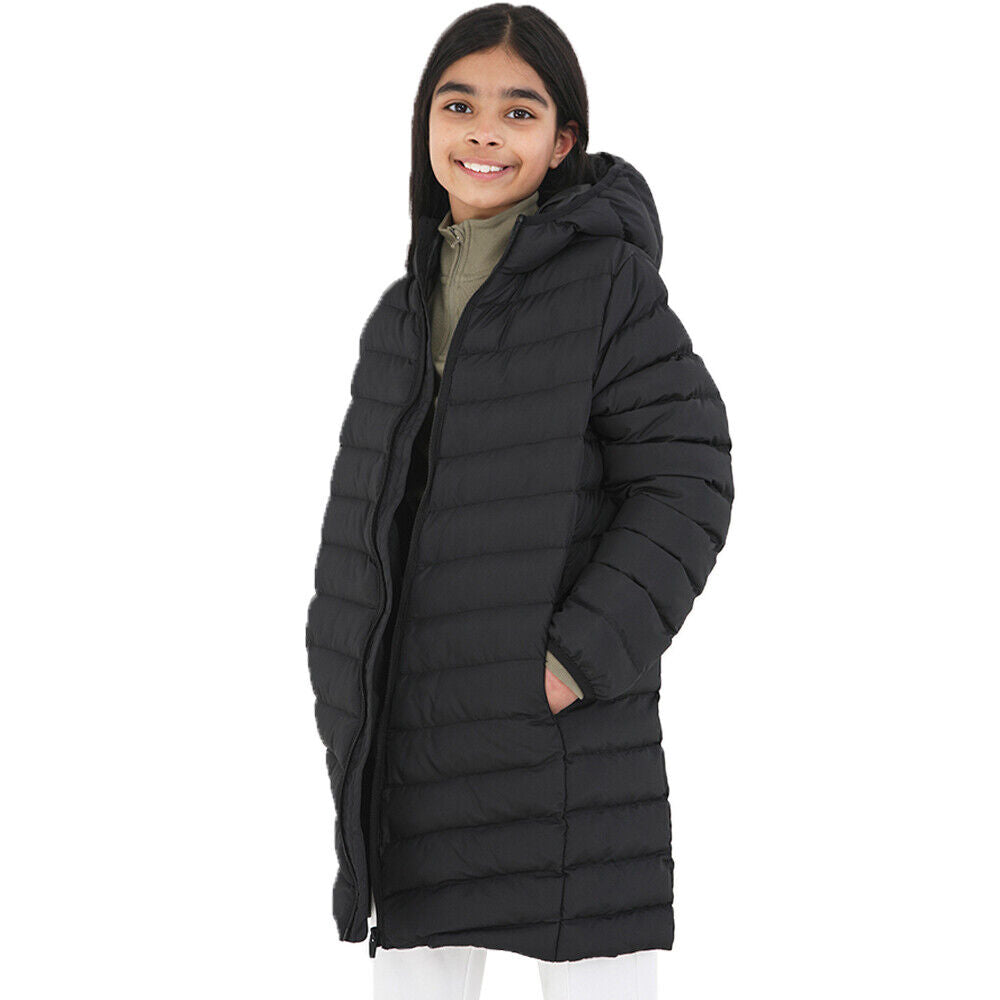 Kids Winter Warm Quilted Coat - Girls Brave Soul GRANT Long Padded Hooded Jacket