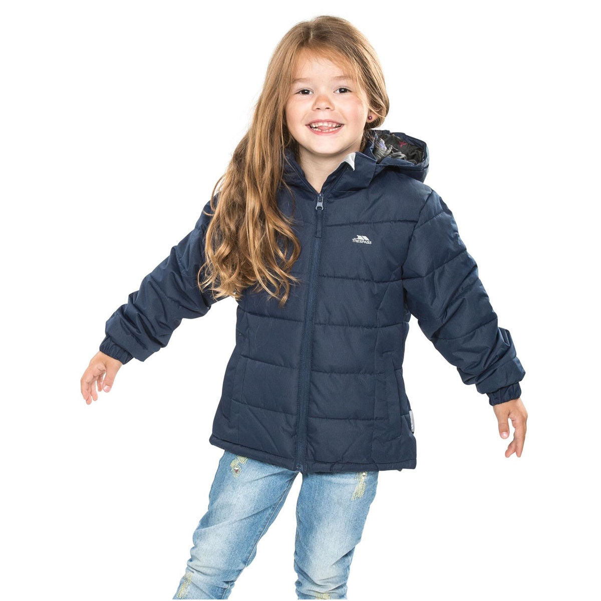 Trespass Girls Marey Water Resistant Kids Padded Shower Proof School Jacket