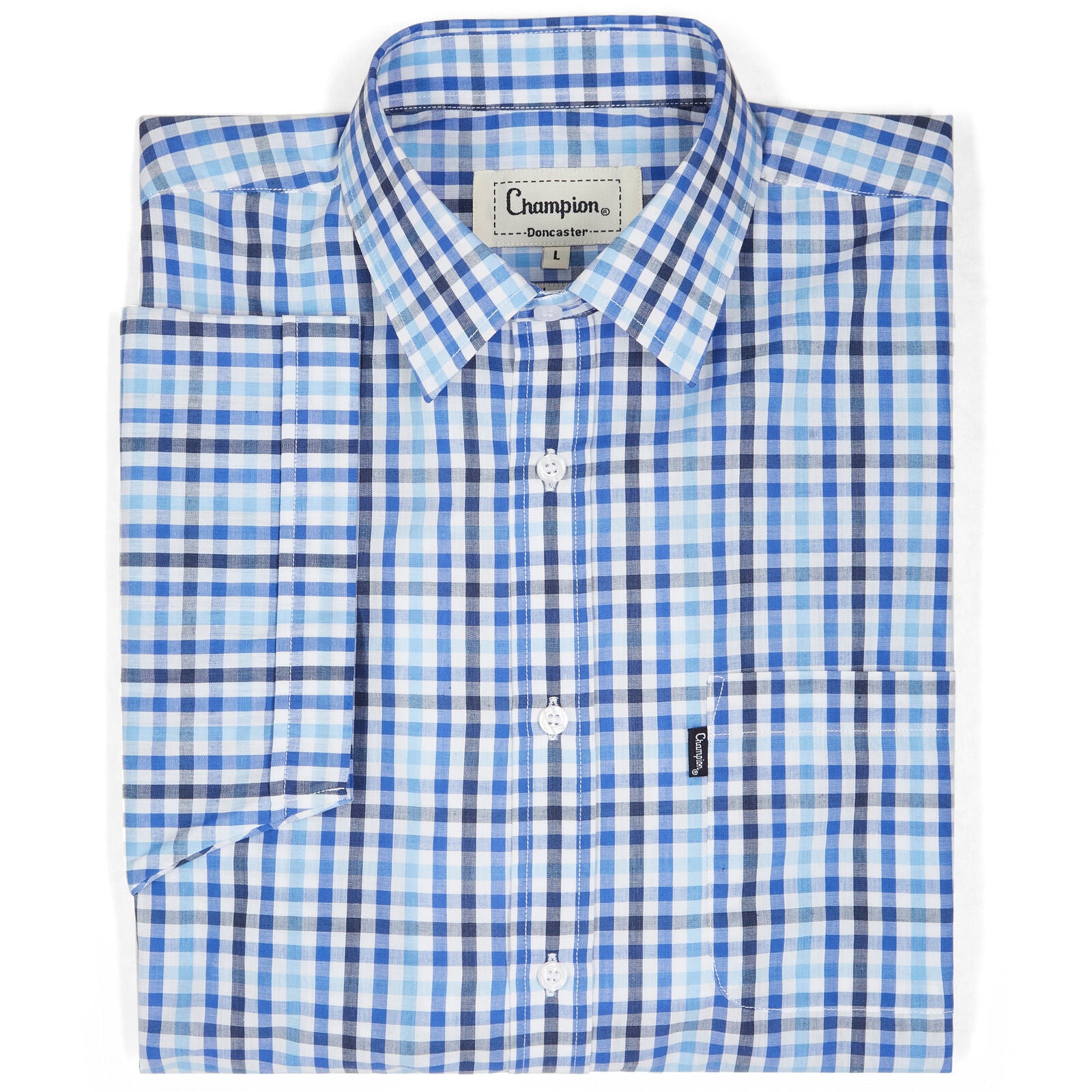 Mens Champion Short Sleeve Doncaster Shirt | Yarn Dyed Countrywear Check-shirt