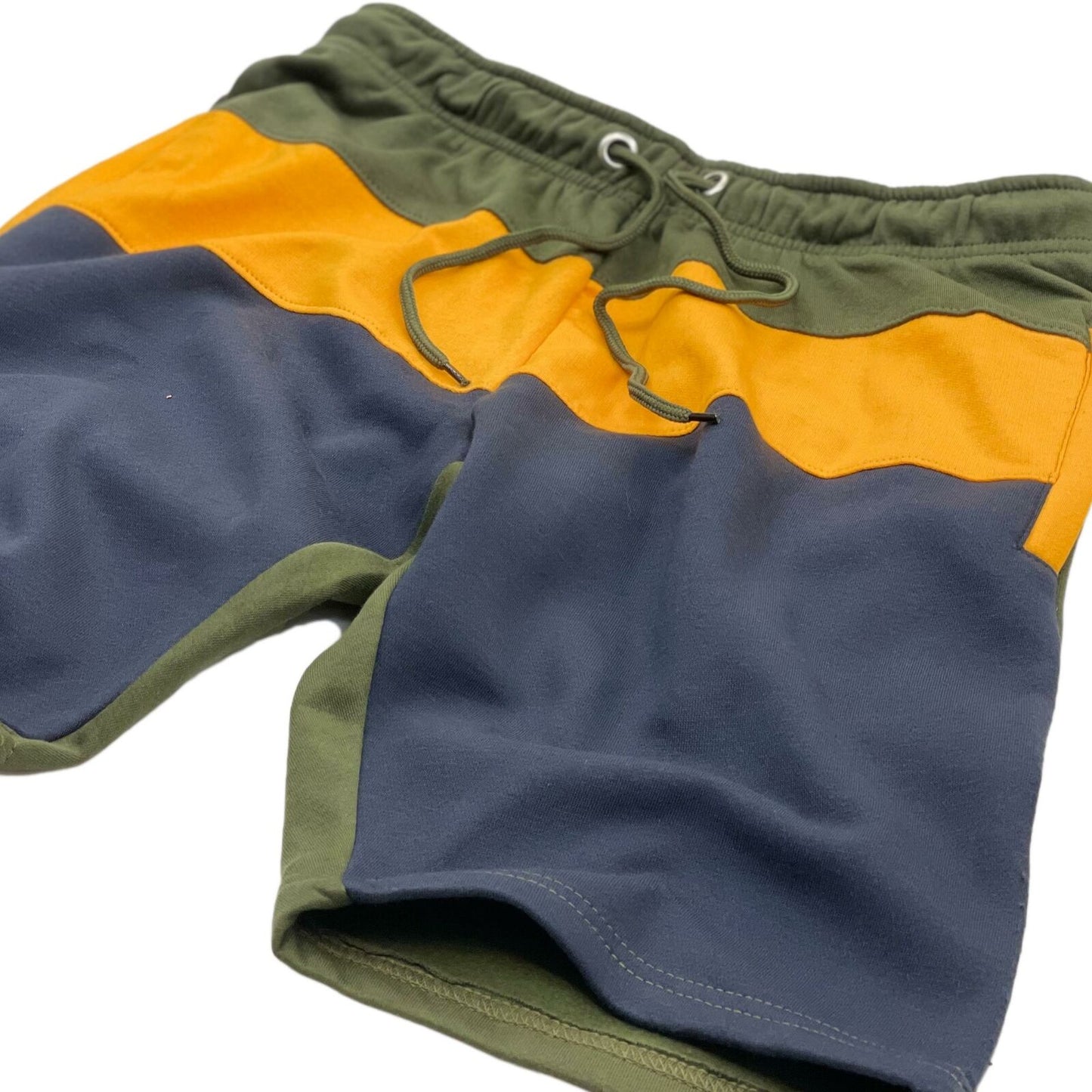 Mens Slim Fit Contrast Fleece Shorts Casual Sports Gym Wear