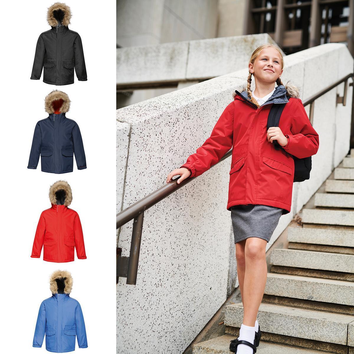 Regatta Kids Cadet Boys Girls Waterproof Parka Jacket Coat