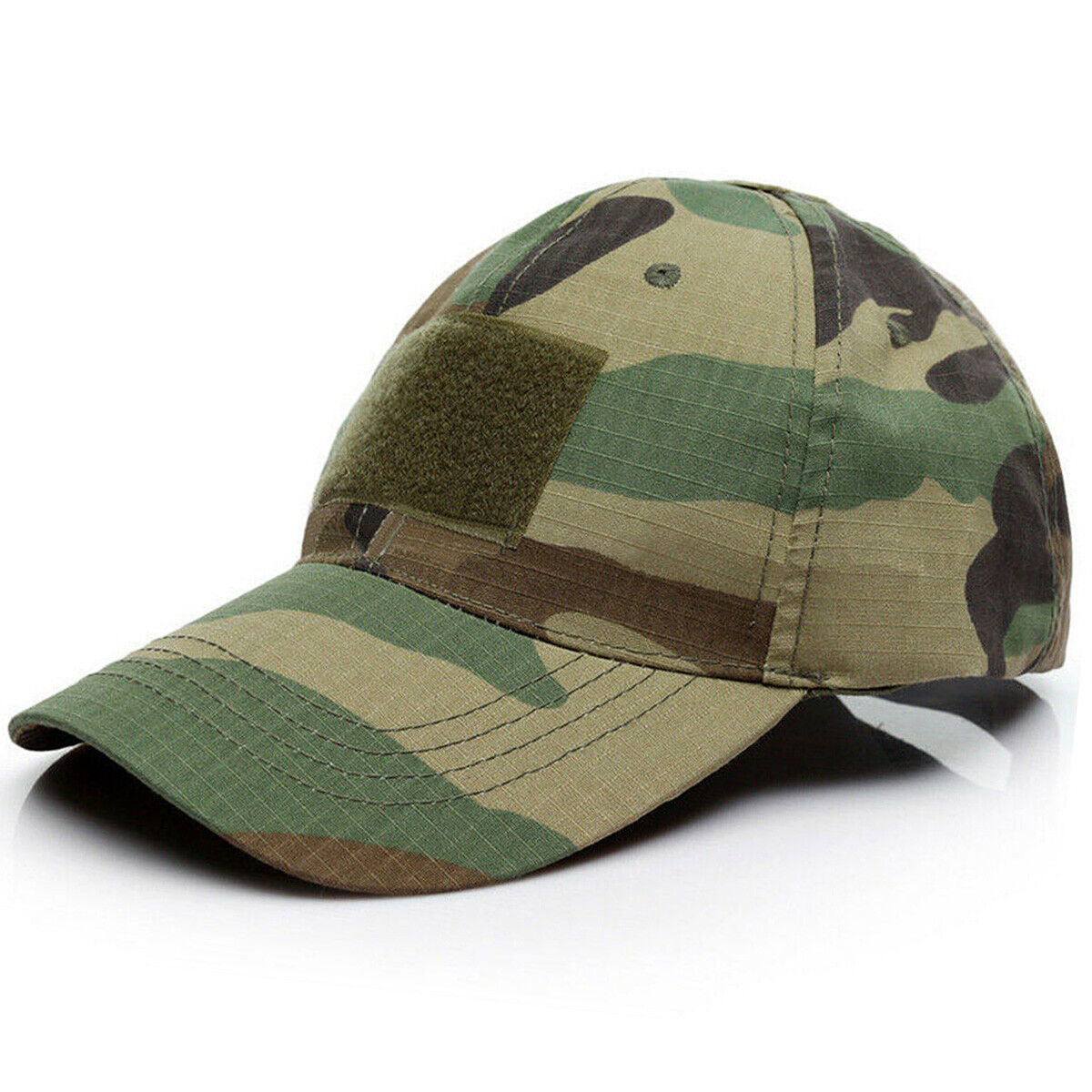 Mens Tactical Army Camo Baseball Skip Cap - Plain & Camouflage Military Hat