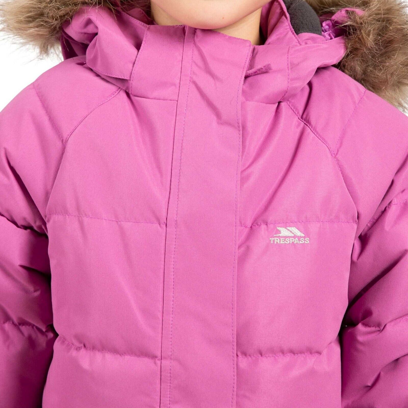 Girls Trespass UNIQUE Windproof Padded School Casual Coat Water Repellant Jacket