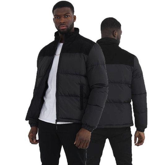 Mens Brave Soul Daviscord Padded Jacket with Black Cord Contrast