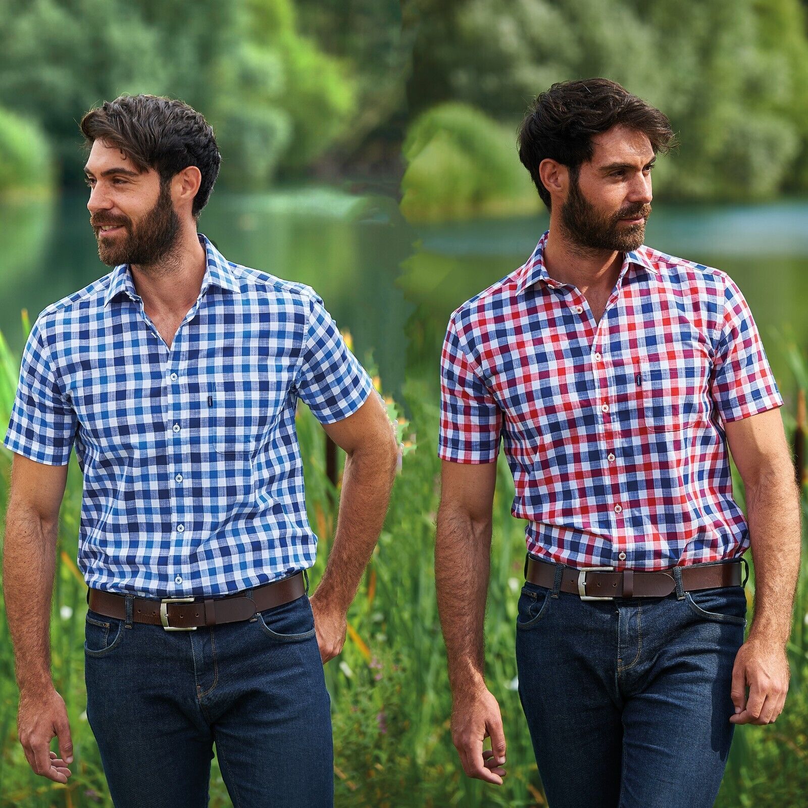 Mens Champion Short Sleeve Holkham Shirt | Yarn Dyed Countrywear Check-shirt