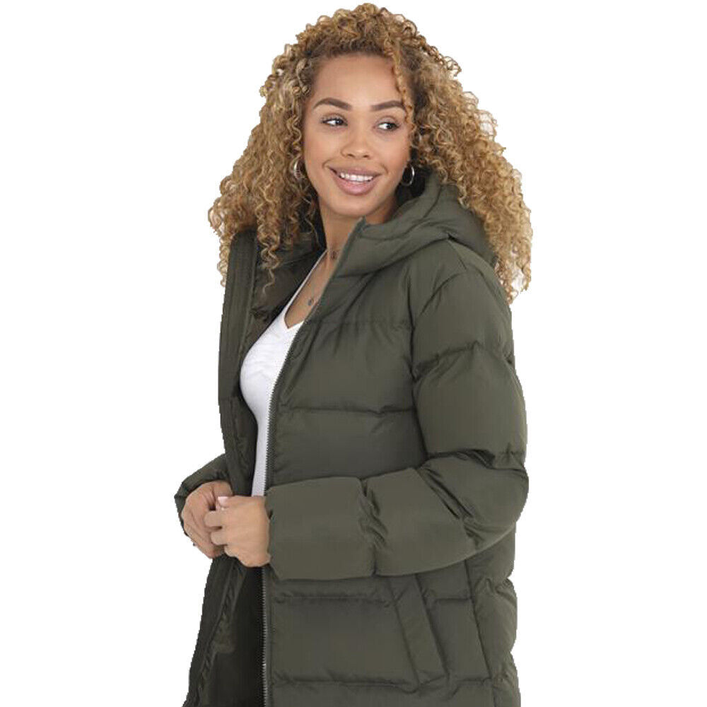 Ladies Brave Soul Dominica Padded Hooded Thigh Length Winter Warm Jacket