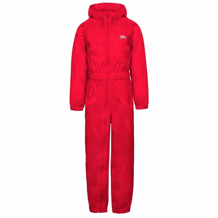 Trespass Button Boys / Girls Waterproof Rainsuit All In One Suit | Kids