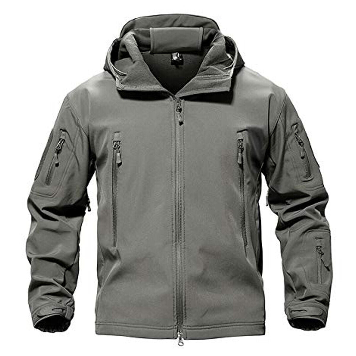 Mens LNA Camo Tactical SoftShell Jacket Active Outdoor Foldaway Hood