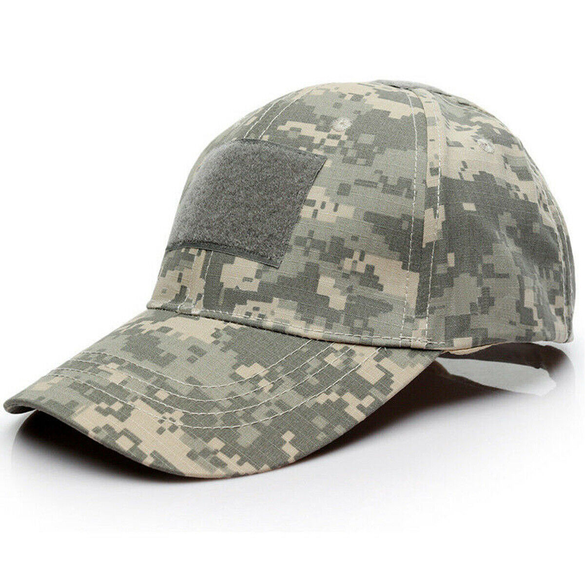 Mens Tactical Army Camo Baseball Skip Cap - Plain & Camouflage Military Hat