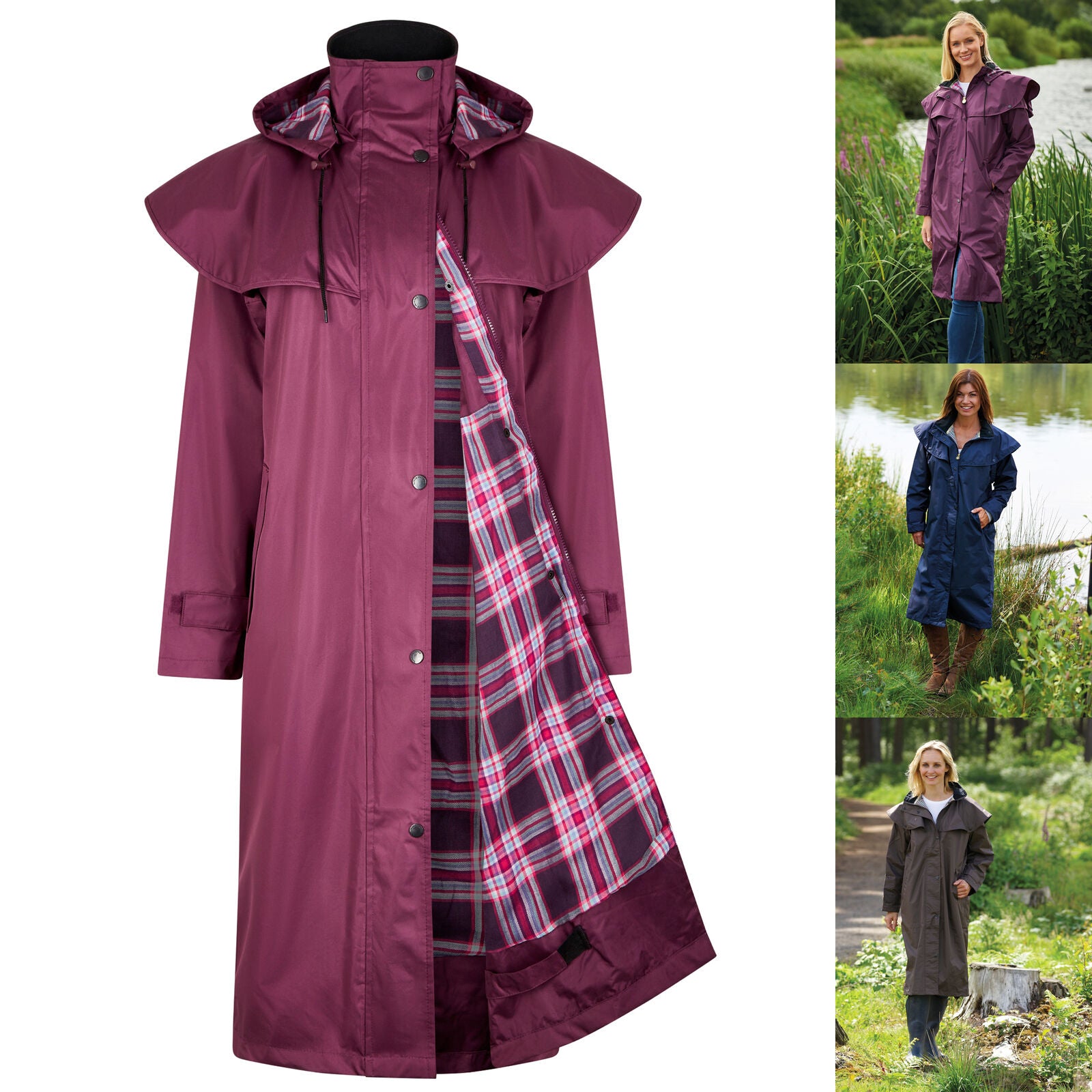 Ladies Champion Sandringham Waterproof Equestrian Horse Riding Long Cape Coat