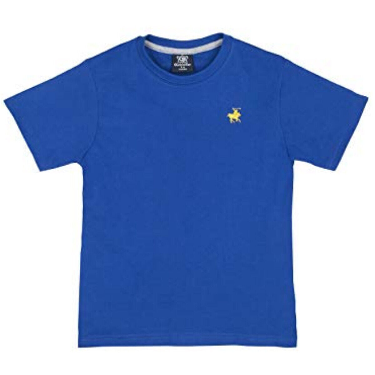 Boys Summer Short Sleeve Crew Neck T-Shirt - Children Kids Top with Horse Logo