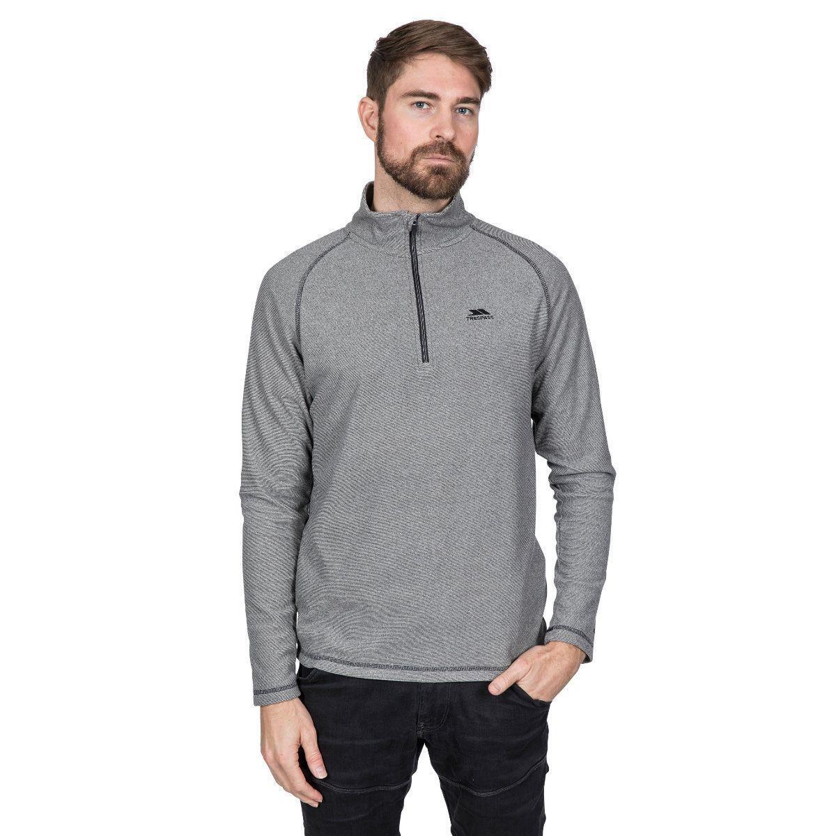 Mens Trespass KEYNOTE Anti-pill Microfleece 1/2 Zip Fleece Top Jumper Sweatshirt