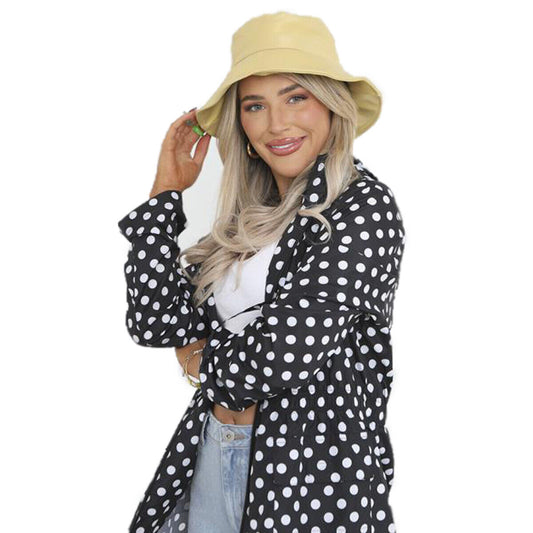 Ladies Brave Soul RAVESPOTS Fishtail Polka Dot Print Hooded Mac