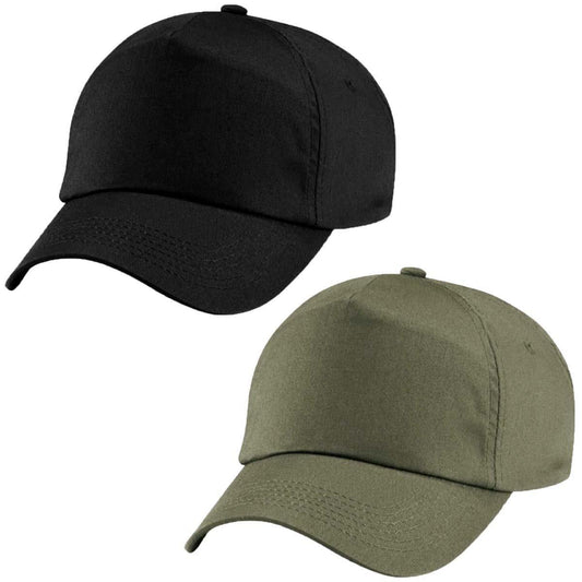 Adults Unisex Beechfield Original 5 Panel Adjustable Cotton Baseball Cap