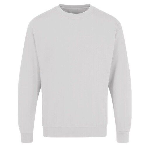 Adults Plain Classic Sweatshirt Sweater Jumper Top Casual Work Leisure Sport