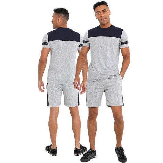 Mens Brave Soul 69Meadvale Short Sleeve Top & Shorts Set - Gym & Sports Kit