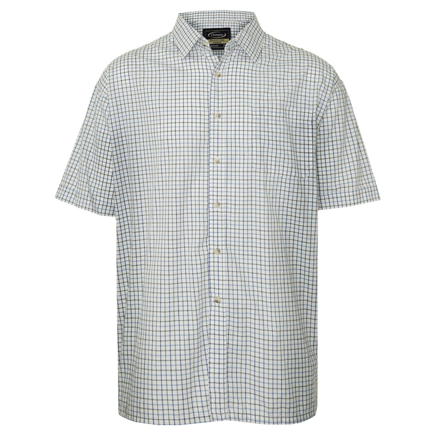 Mens Champion Short Sleeve Tattersall Shirt | Yarn Dyed Countrywear Check-shirt 