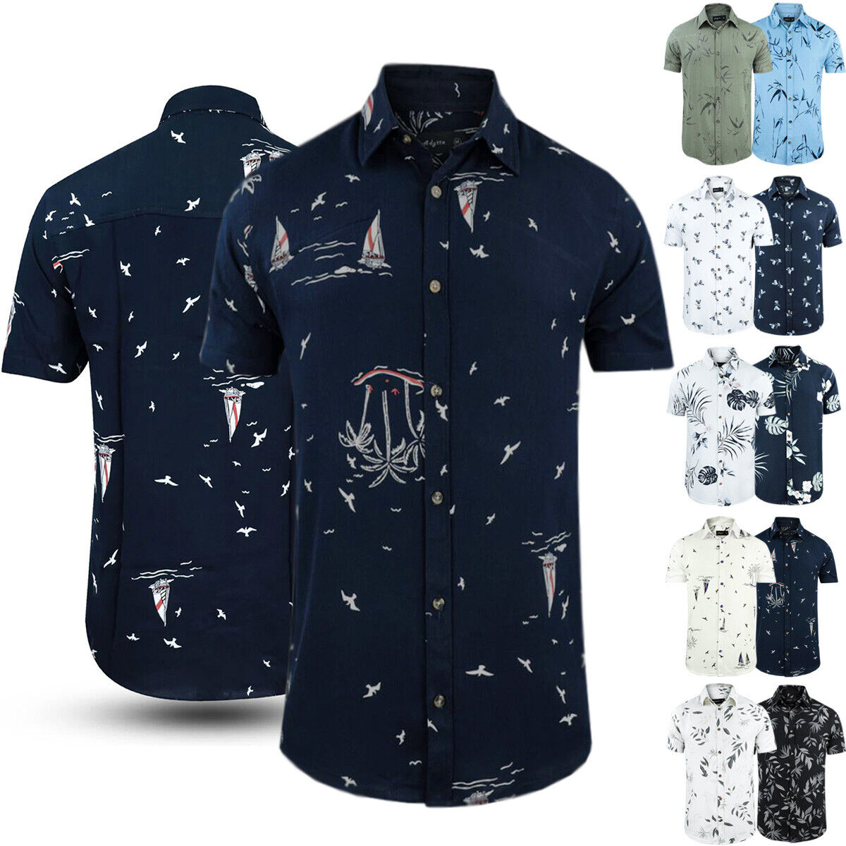 Men's Hawaiian Printed Viscose Shirts Ideal for Casual, Summer, Beach, Holiday's