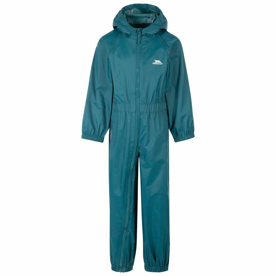 Trespass Button Boys / Girls Waterproof Rainsuit All In One Suit | Kids