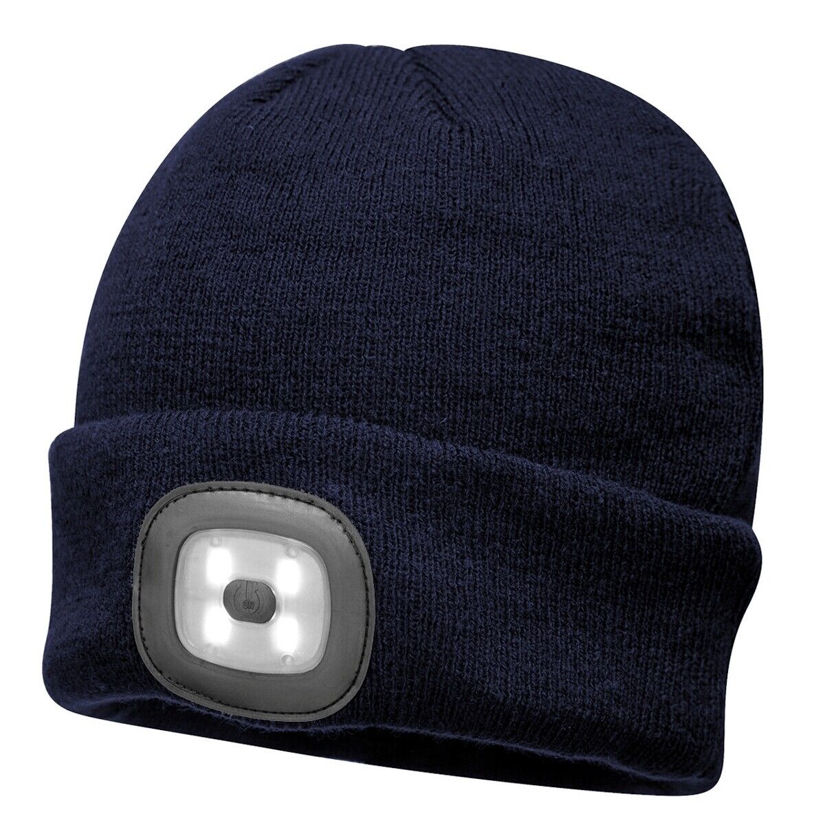 Unisex Cold Weather Winter Beanie Hat with  LED Head Lights