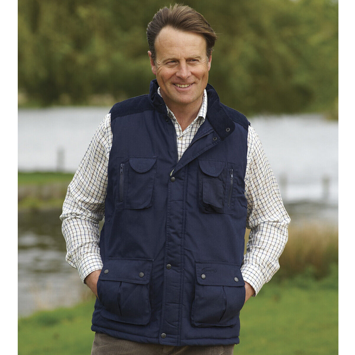 Mens Champion Country Estate Exmoor Multipocket Bodywarmer Water-Resistant Gilet