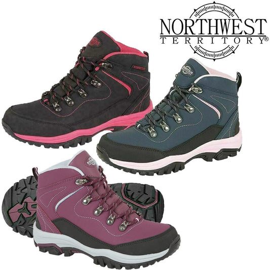 Ladies Northwest Territory Texas Leather Top Waterproof Hiking Walking Boots