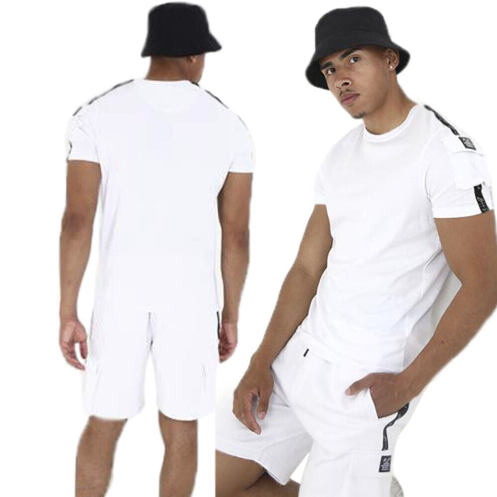 Mens Brave Soul LABILEB T Shirt & Short Co-ord Set Casual Summer Outfit