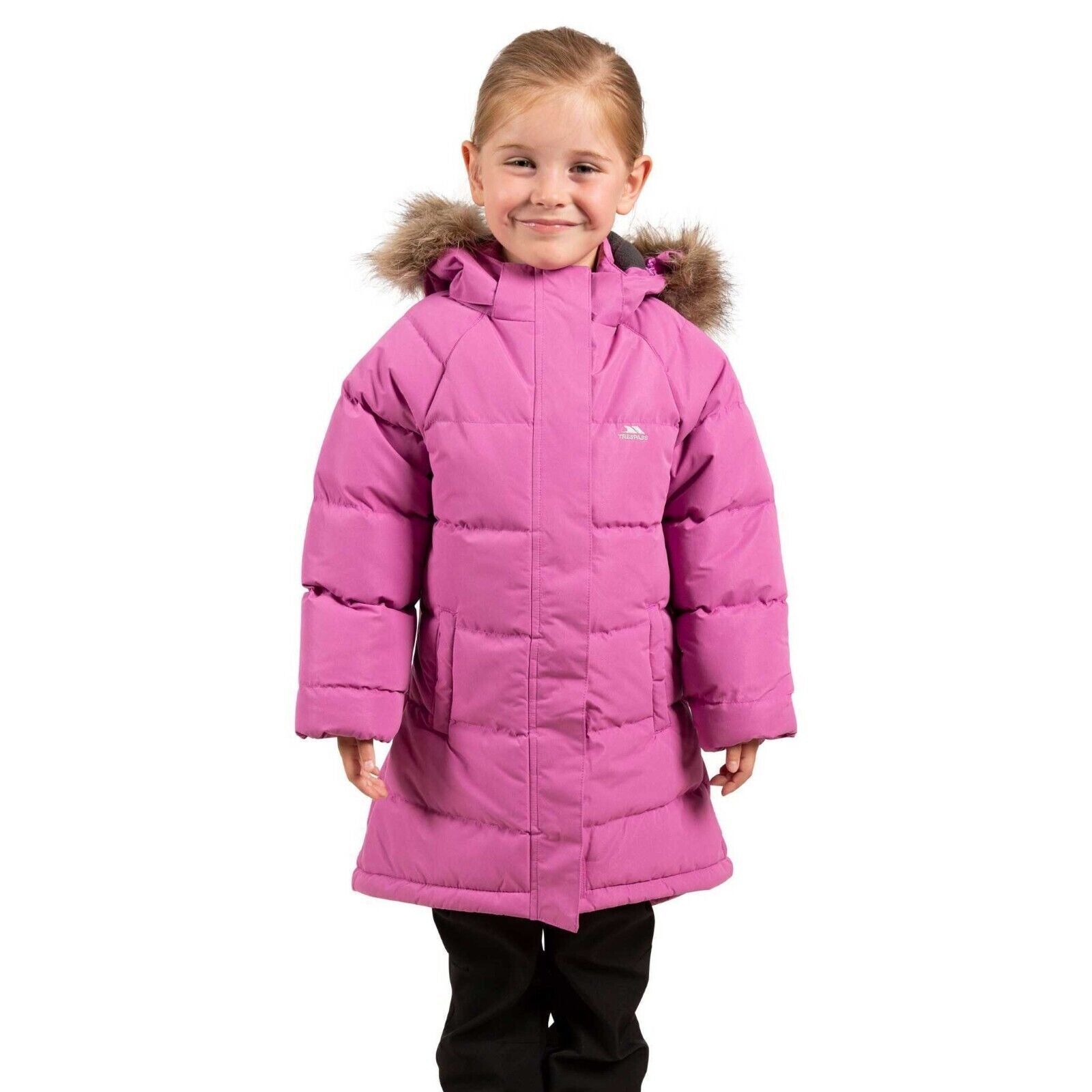 Girls Trespass UNIQUE Windproof Padded School Casual Coat Water Repellant Jacket