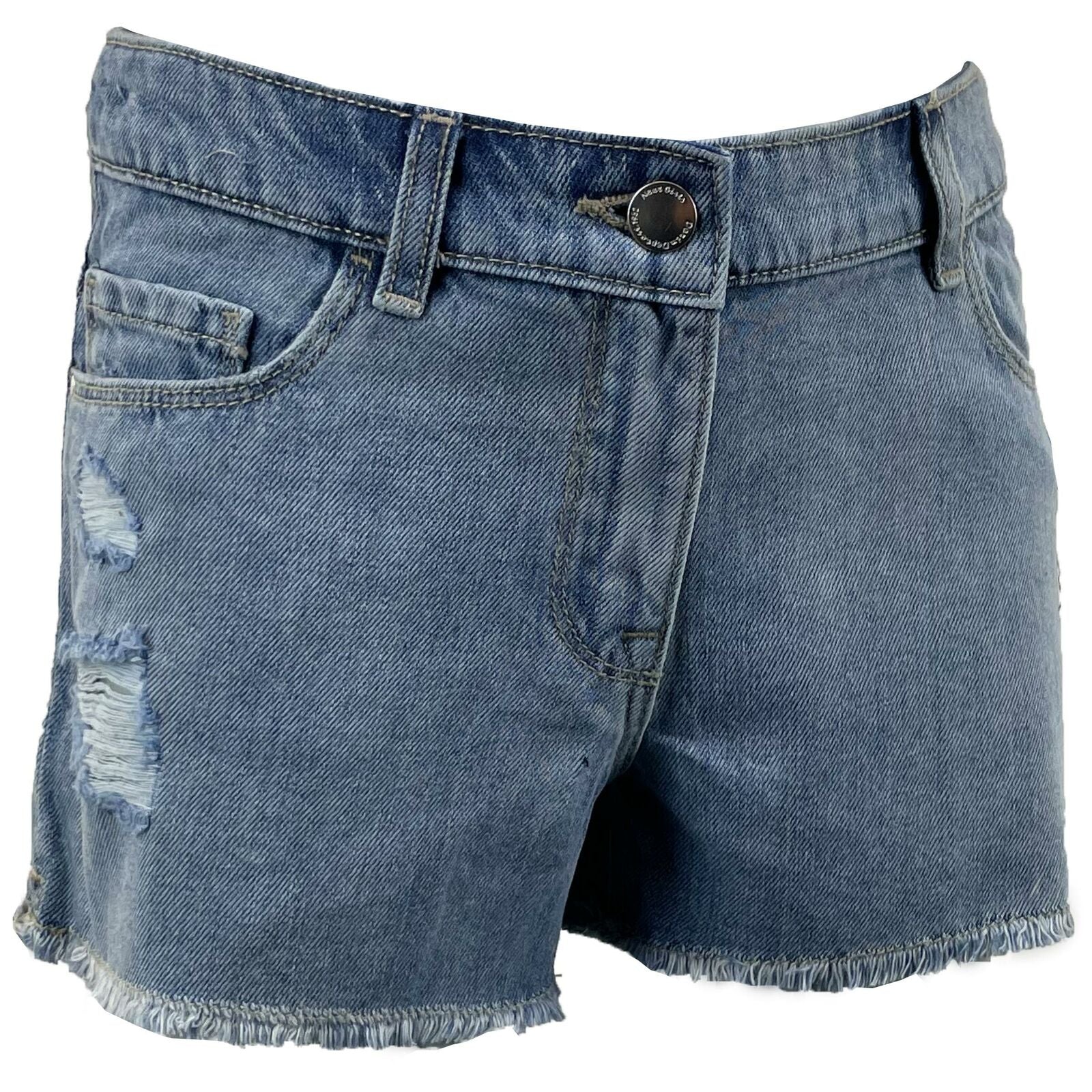 Girls Distressed Ripped Denim Shorts Kids Jeans Hot Pants