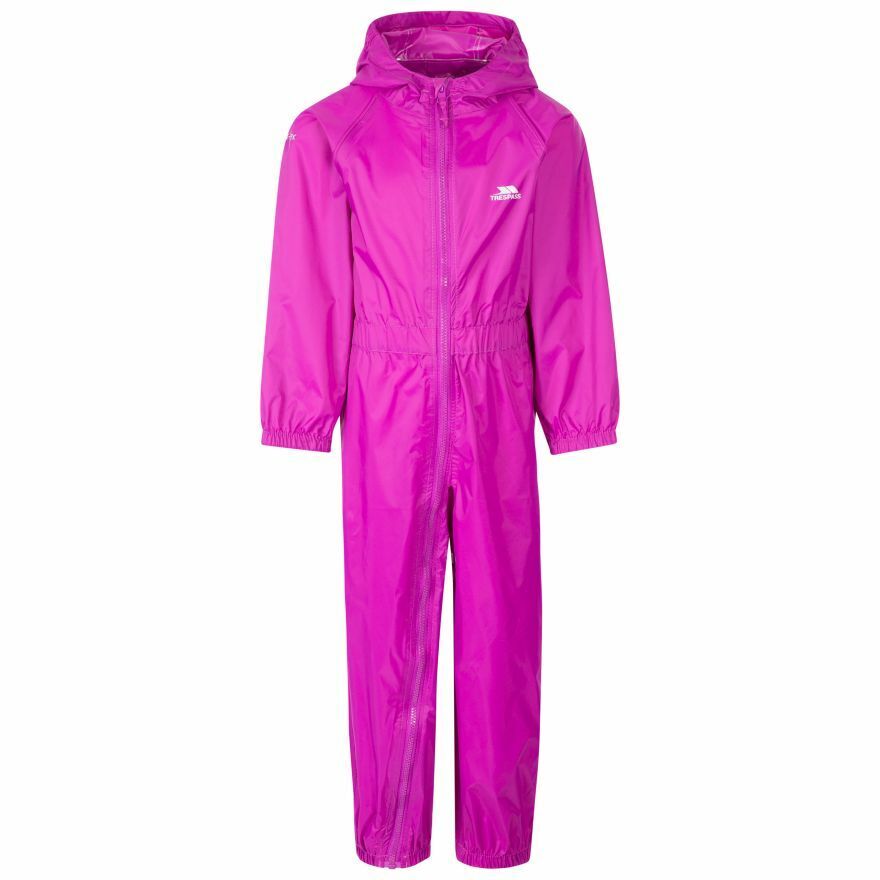 Trespass Button Boys / Girls Waterproof Rainsuit All In One Suit | Kids