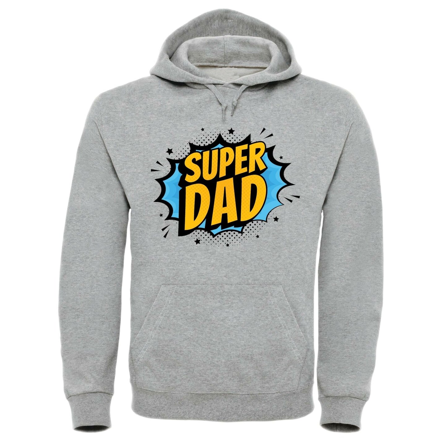 Mens SuperDad Hoodie Printed Sweatshirt Hooded Top Fathers Day Gift