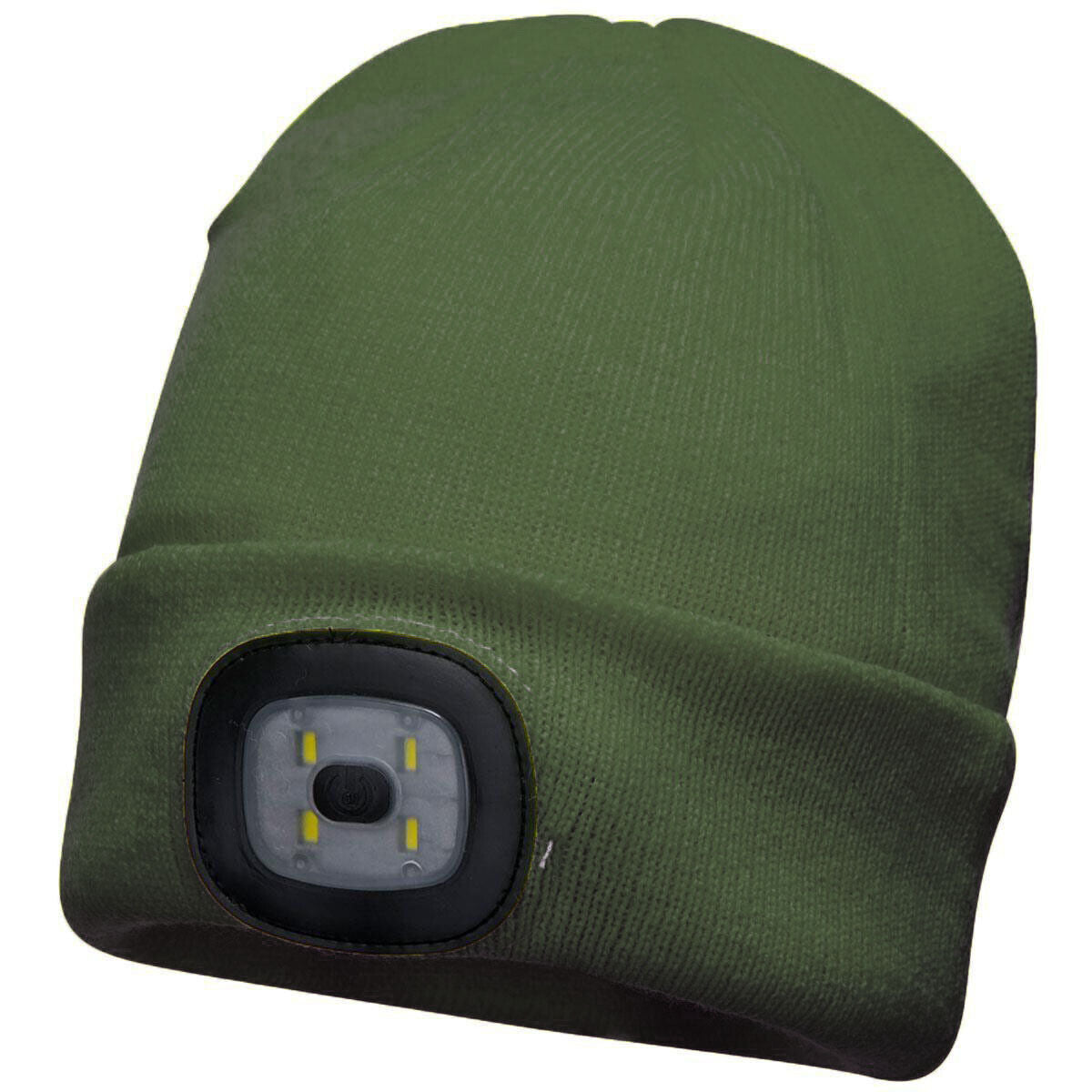 Unisex Cold Weather Winter Beanie Hat with  LED Head Lights