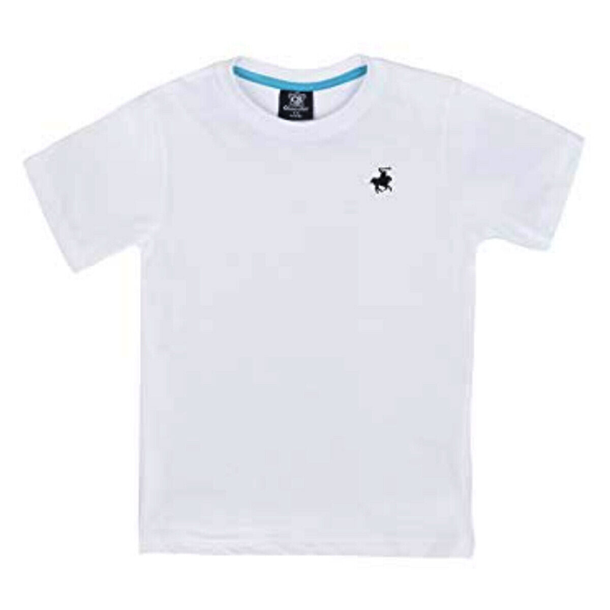 Boys Summer Short Sleeve Crew Neck T-Shirt - Children Kids Top with Horse Logo