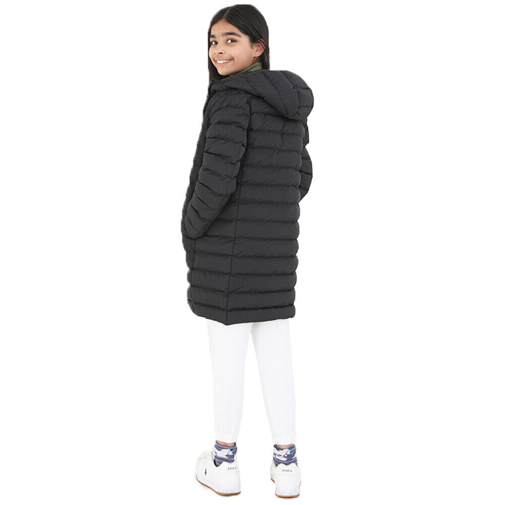 Kids Winter Warm Quilted Coat - Girls Brave Soul GRANT Long Padded Hooded Jacket