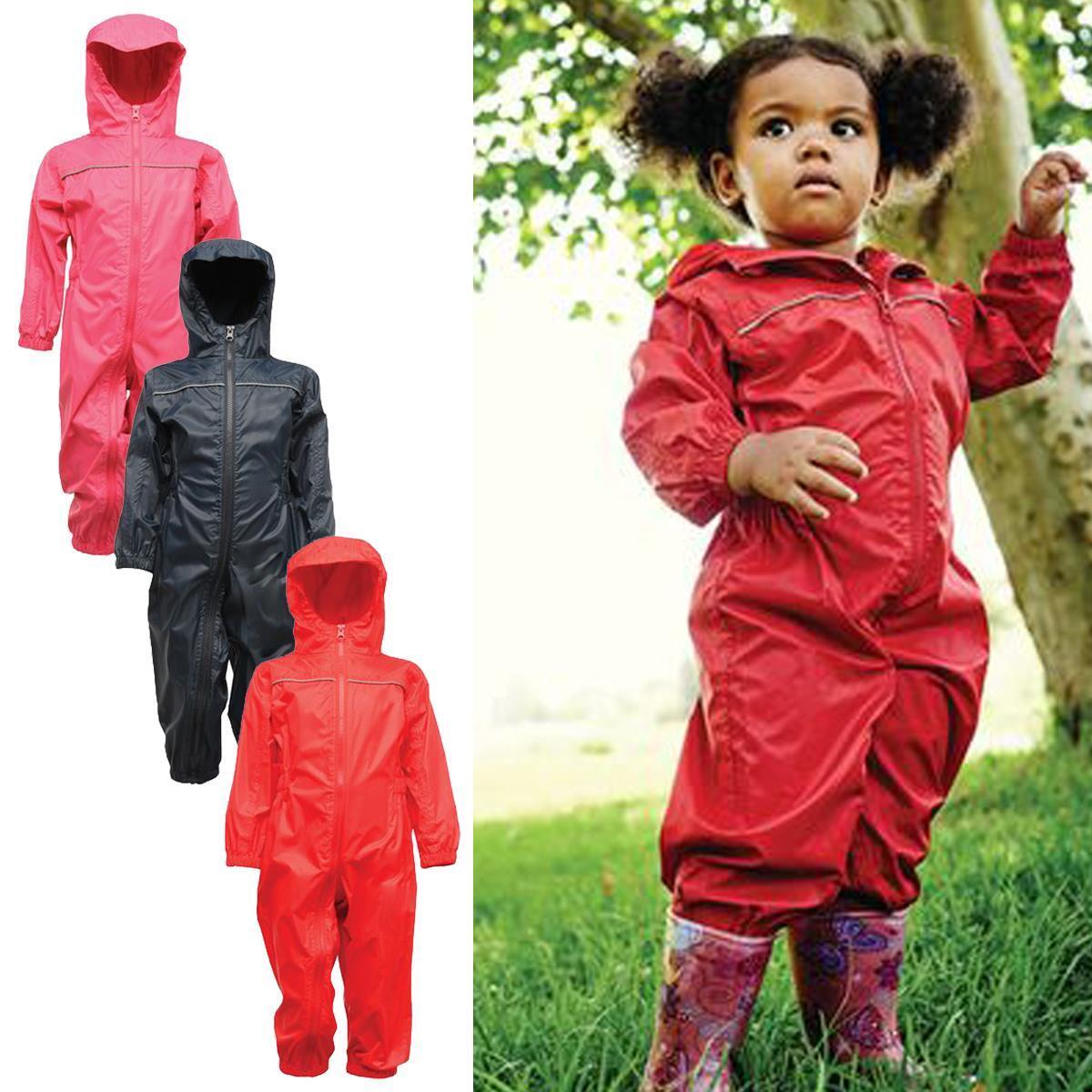 Regatta Kids Paddle 1 Piece Breathable Rainsuit Boys Girls Children Rain Suit