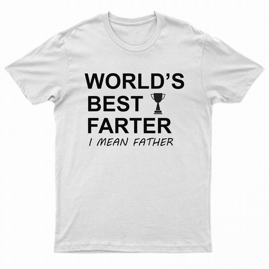 Men's Crew Neck 'Best Farter' T Shirt Fathers Day Gift Short Sleeve Top