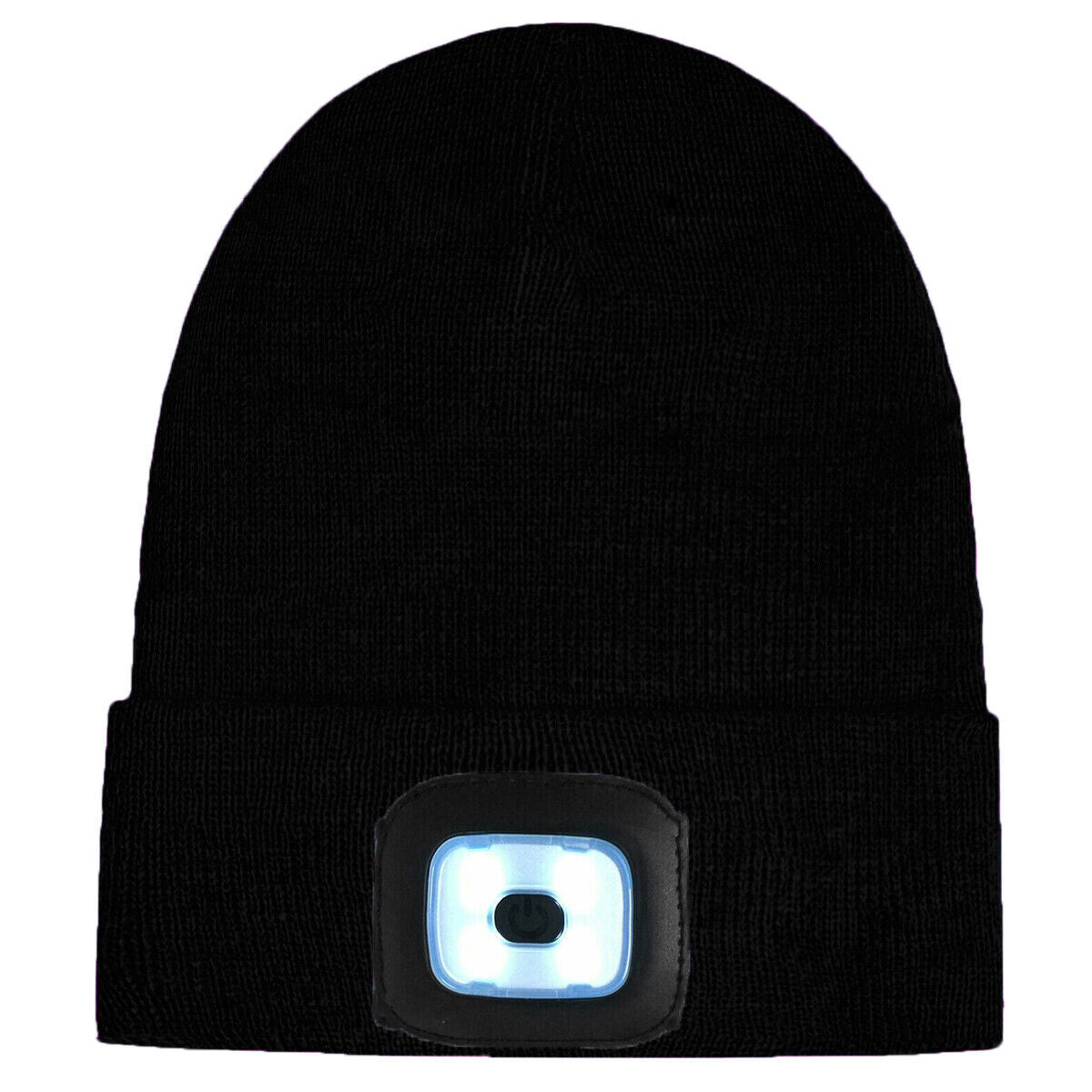 Kids Winter Beanie Hat with Removable LED Lights | Plain & Striped