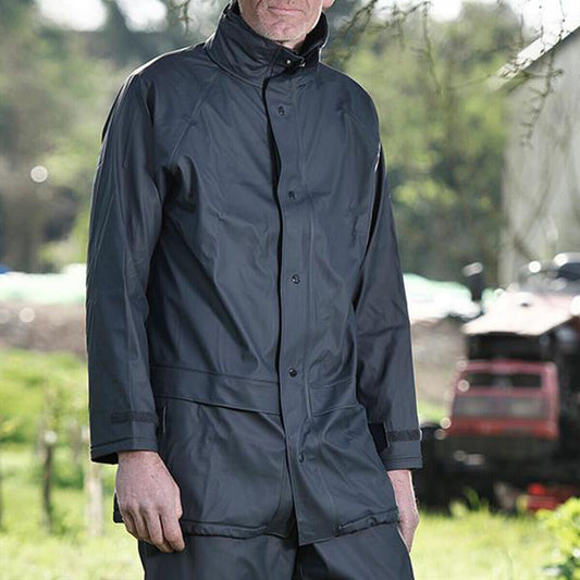 Mens Fort Flex Tear-Resistant Waterproof Jacket | Taped Seams & Concealed Hooded