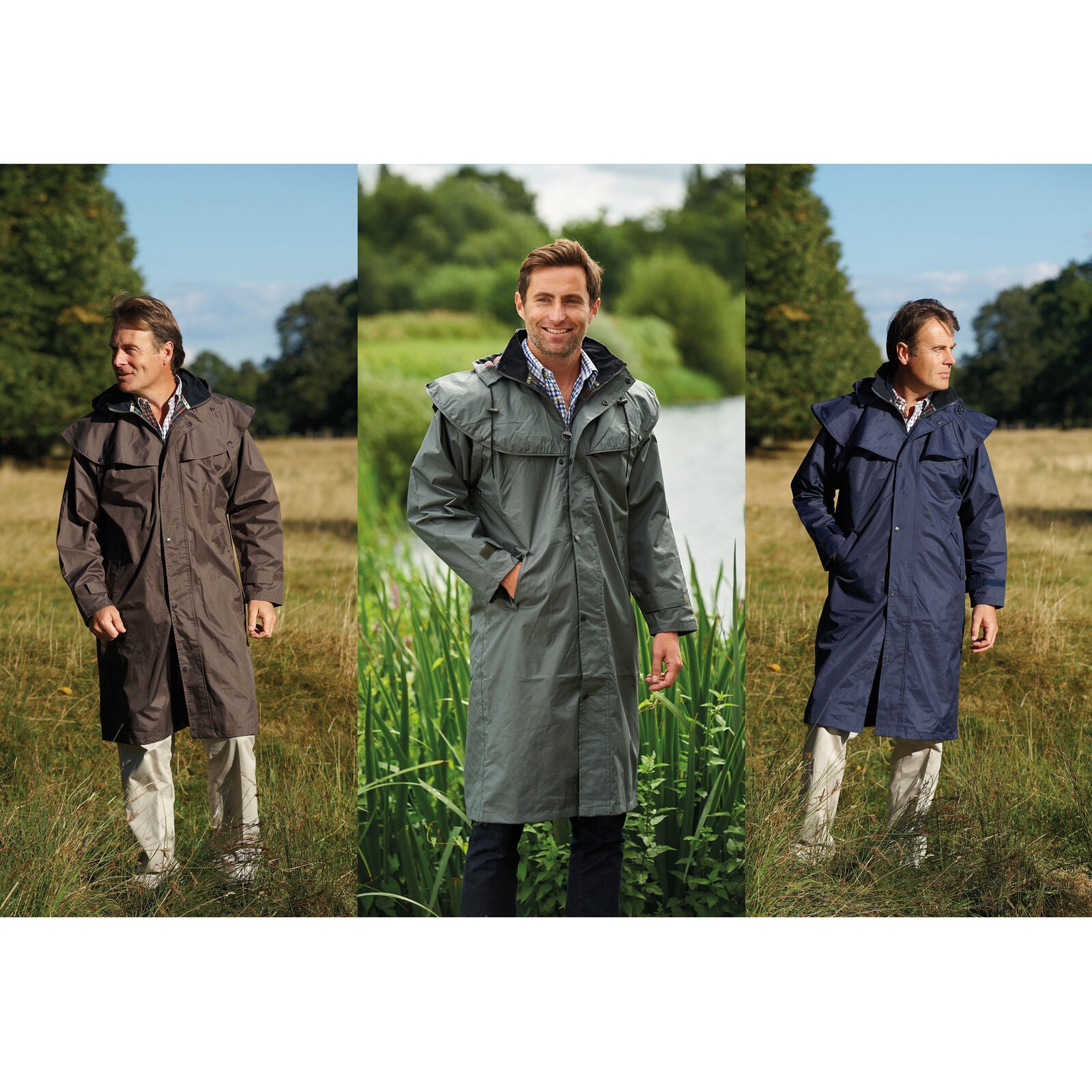 Mens Champion Highgrove Waterproof Long Coat | Outdoor Horse Riding Cape Trench