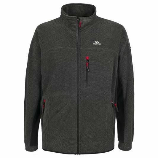 Mens Trespass Jynx Heavyweight Full Zip Fleece Jacket with Rib Effect