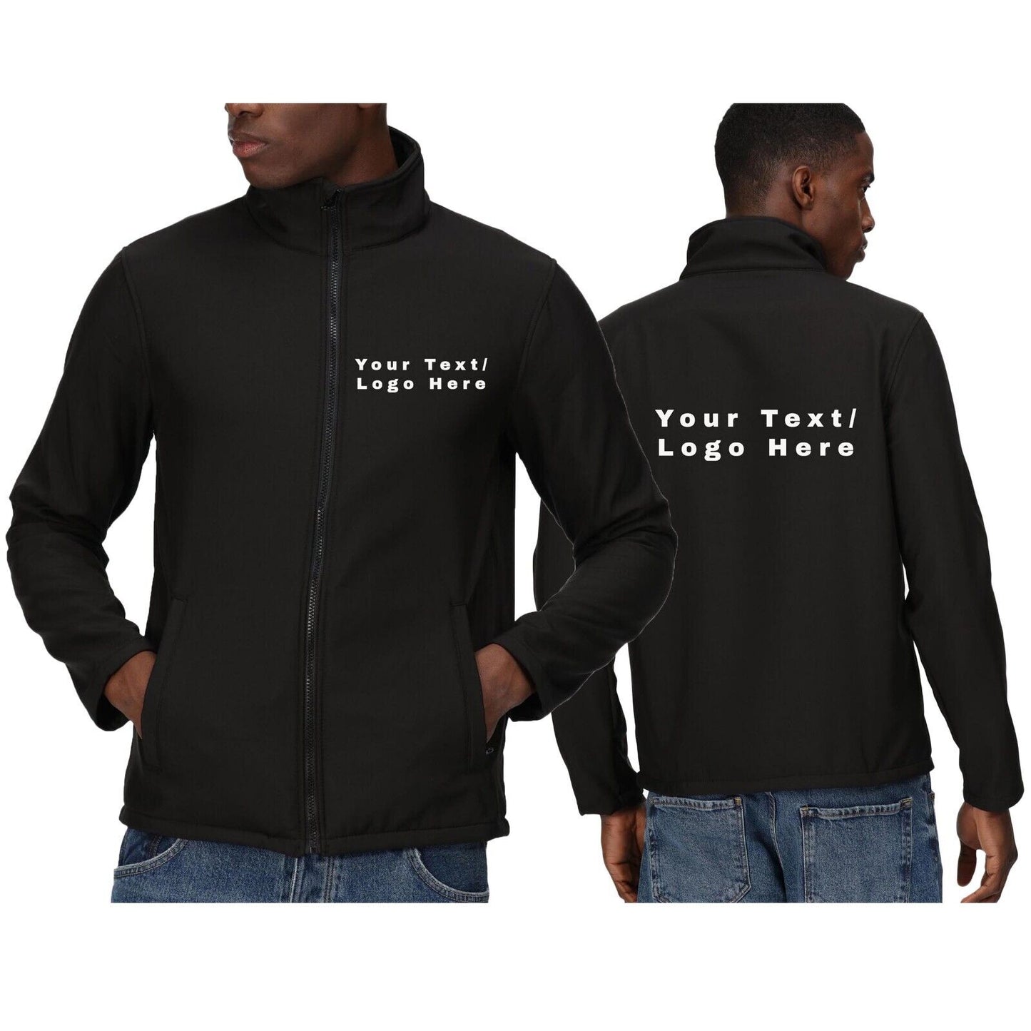 Personalised Mens Professional Windbreaker Softshell Jacket | Add your Text Logo