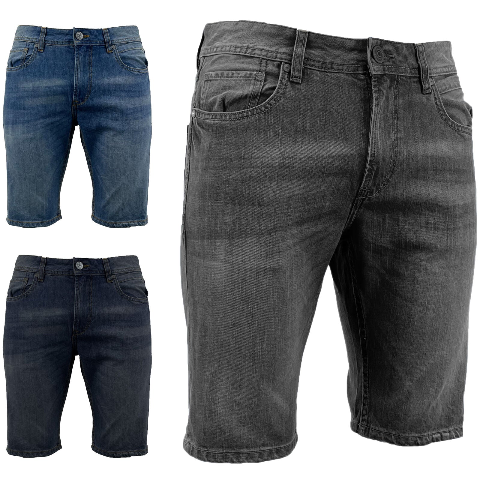 Mens Slim Fit Denim Shorts Smart Fashion Summer Cotton Jeans Pant