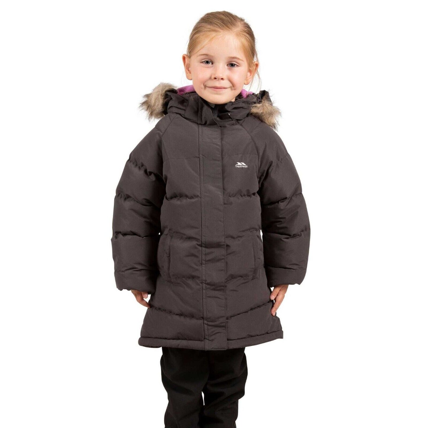 Girls Trespass UNIQUE Windproof Padded School Casual Coat Water Repellant Jacket